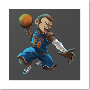 BASKETBALL MONKEY Posters and Art